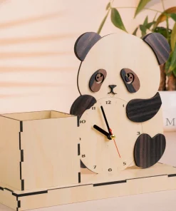 Đồng hồ gấu trúc kèm ống bút