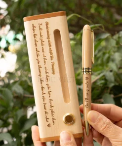 Set hộp và bút gỗ