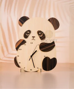 Đồng hồ gỗ gấu trúc