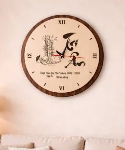 Đồng hồ tròn bằng gỗ