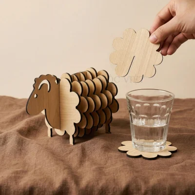 lót cốc gỗ