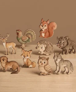Bộ tô màu hình động vật bằng gỗ