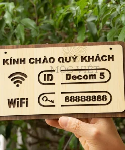bảng gỗ wifi treo tường